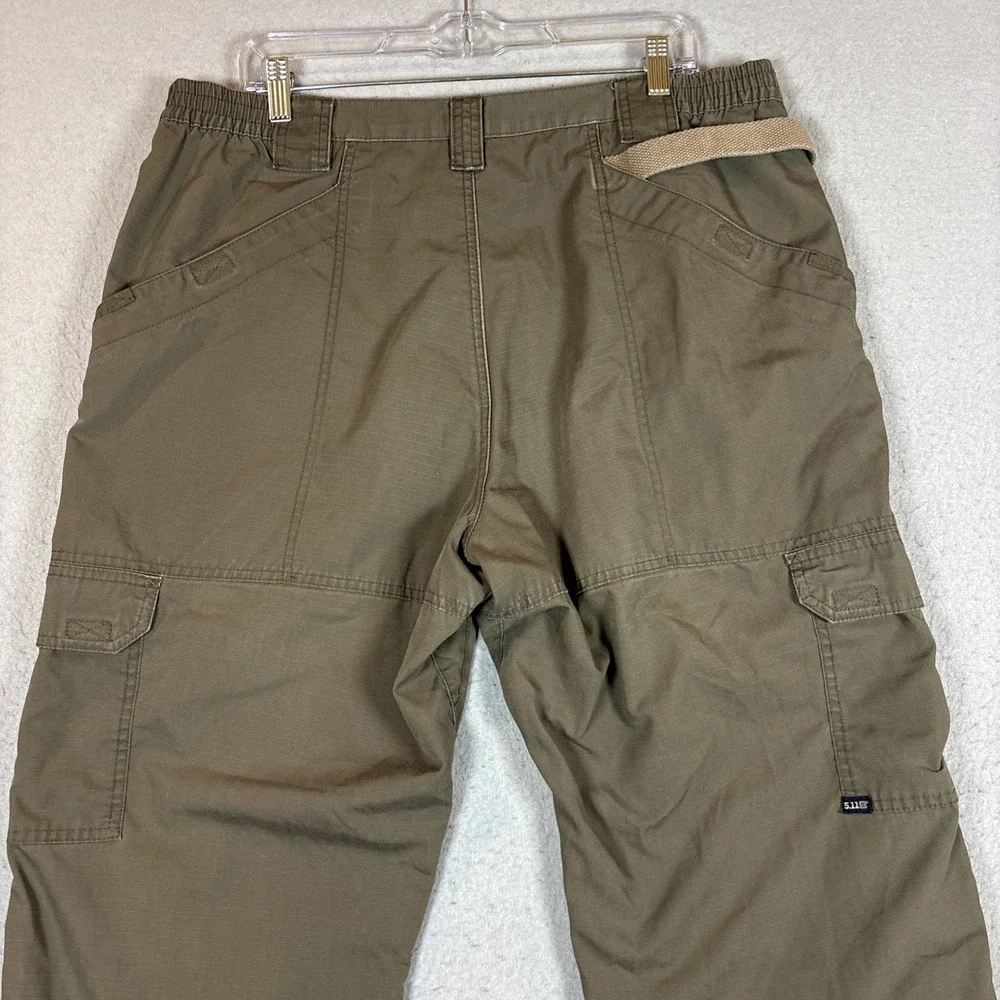 5.11 Tactical Series Cargo Pants Canvas Olive Double Knee Men's Size 38X32